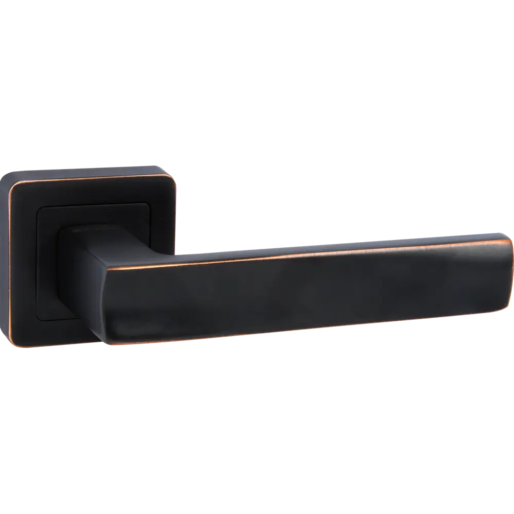 Ручка дверная на розетке Xtra ABL28, цвет тёмная медь FUARO STLM-2106271