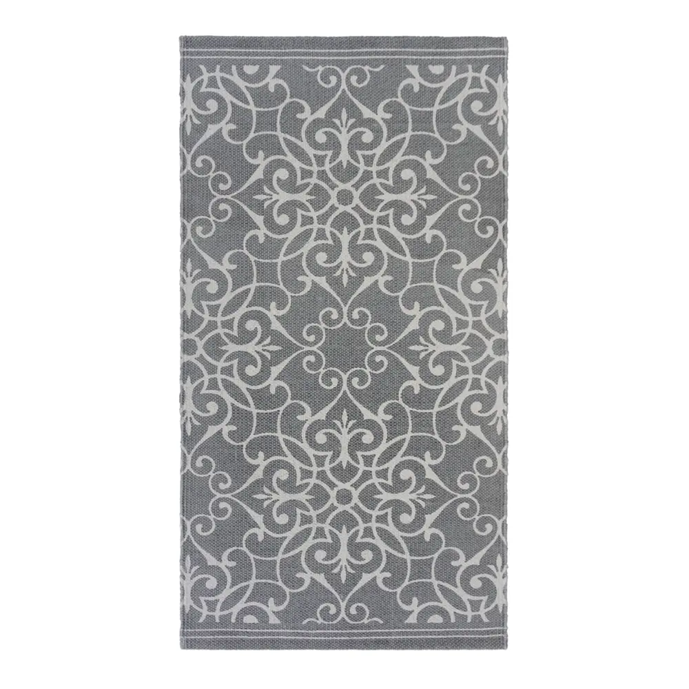 Ковер KREAFORTA Lessa 60x120 см хлопок цвет темно-серый STLM-2036711