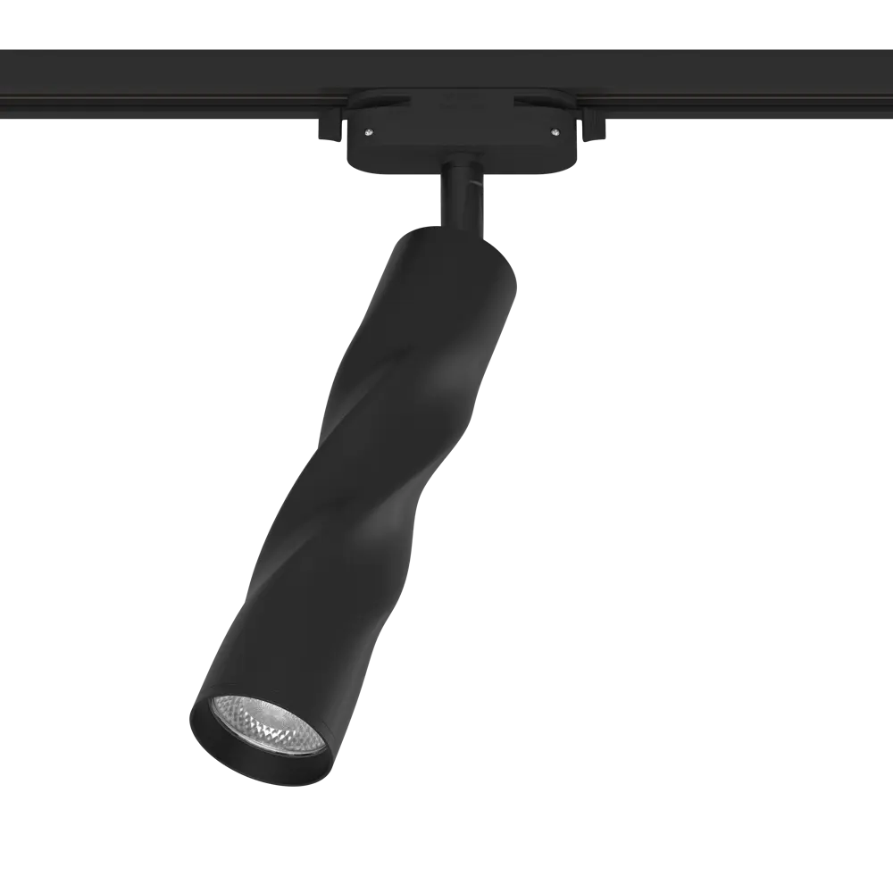 Трековый светильник спот поворотный Ritter Artline витой 200x55мм под лампу GU10 до 2.6м² металл цвет чёрный 84846924 STLM-2011936 