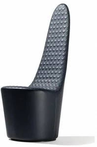 Reflex Мягкое кресло из кожи с высокой спинкой Swan