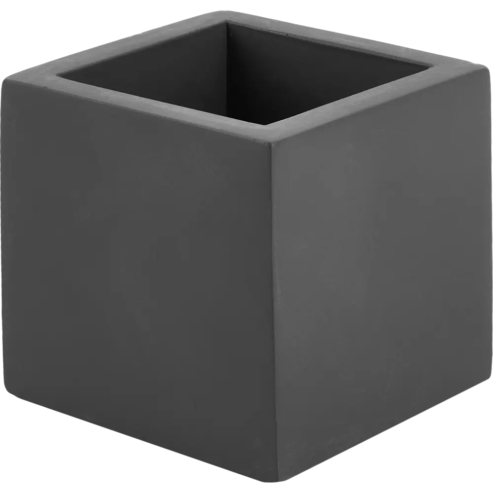 Кашпо для цветов Квадро ø7.5 h7.5 см v0.2 л керамика антрацит Santreyd Товар без серии STLM-2032884