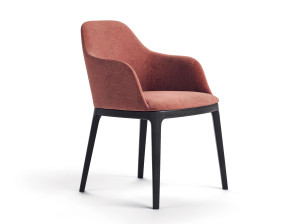 Мягкий тканевый стул с подлокотниками