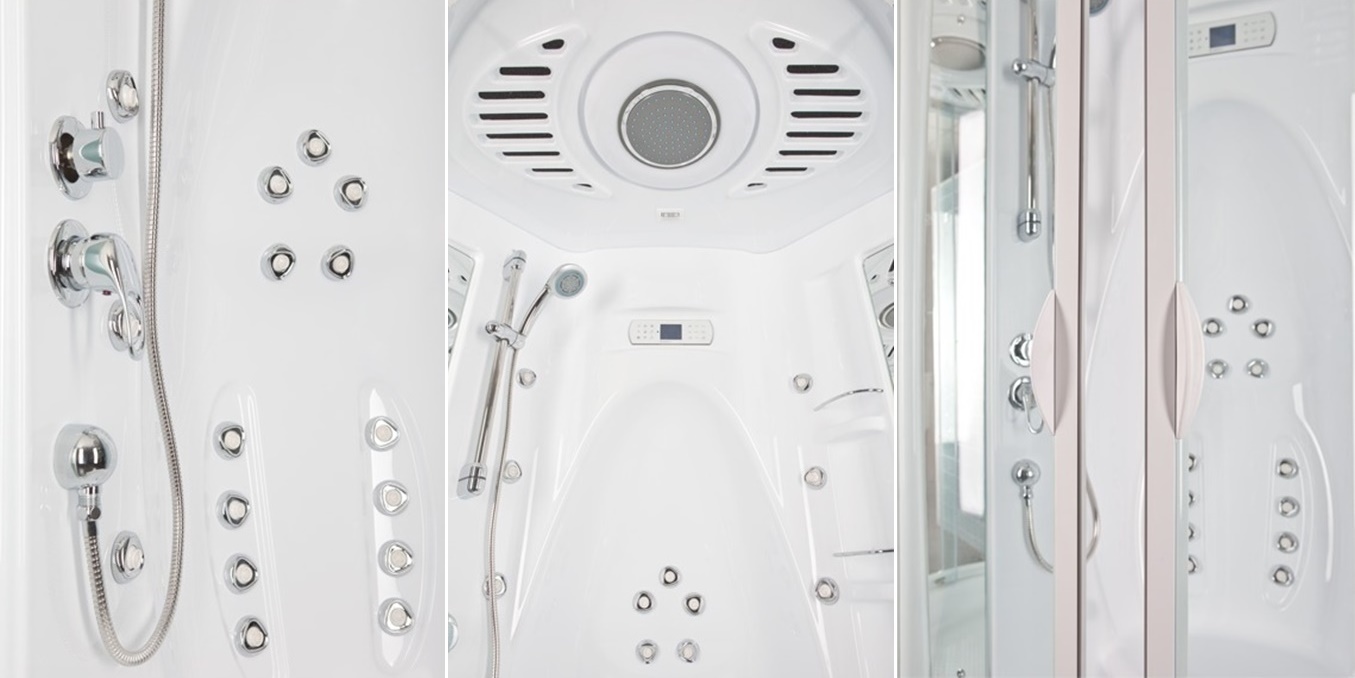 Душевая кабина Aquanet Taiti 110x110 с паром, г/м, тонированное стекло 172283 - Вид №3