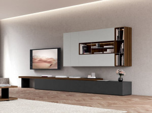 Деревянная секционная оборудованная стена