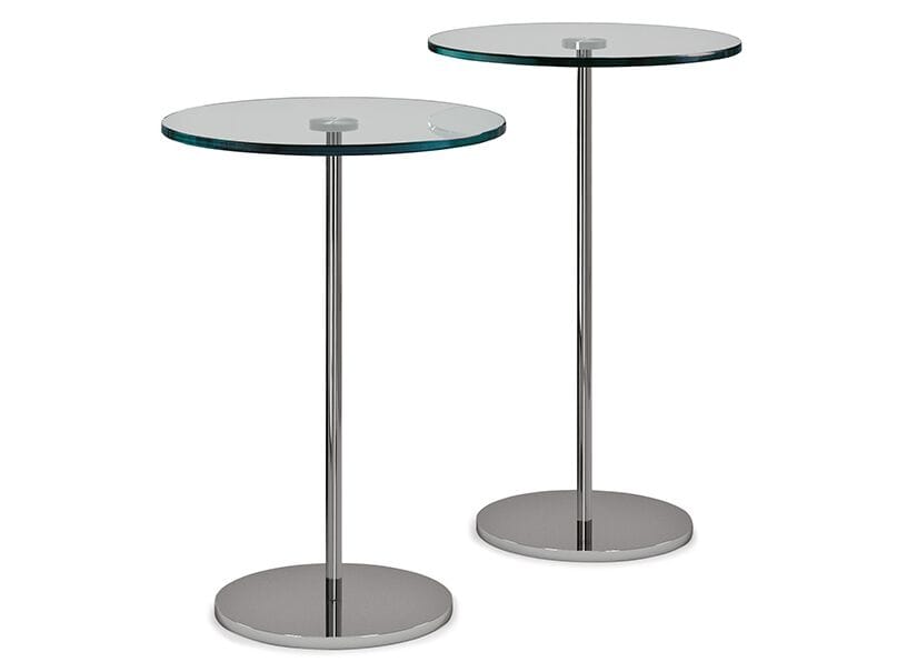 Круглый журнальный столик из нержавеющей стали и хрусталя Cattelan italia GLISS ARCH-00110301