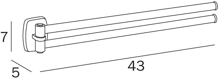 INDA® Поворотный металлический держатель для полотенец Export A22150 - Вид №1