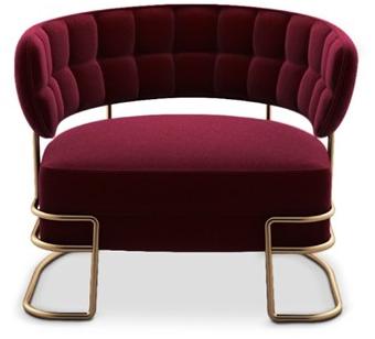 Porustudio Бархатное кресло с подлокотниками Madison sun-id-1484242 - Вид №1