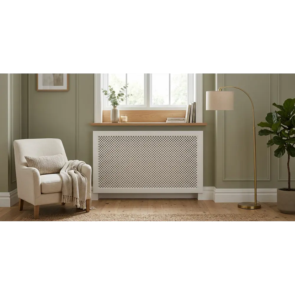 Экран радиатора Глория 120x60 см МДФ цвет белый Santreyd STLM-2142505 - Вид №3