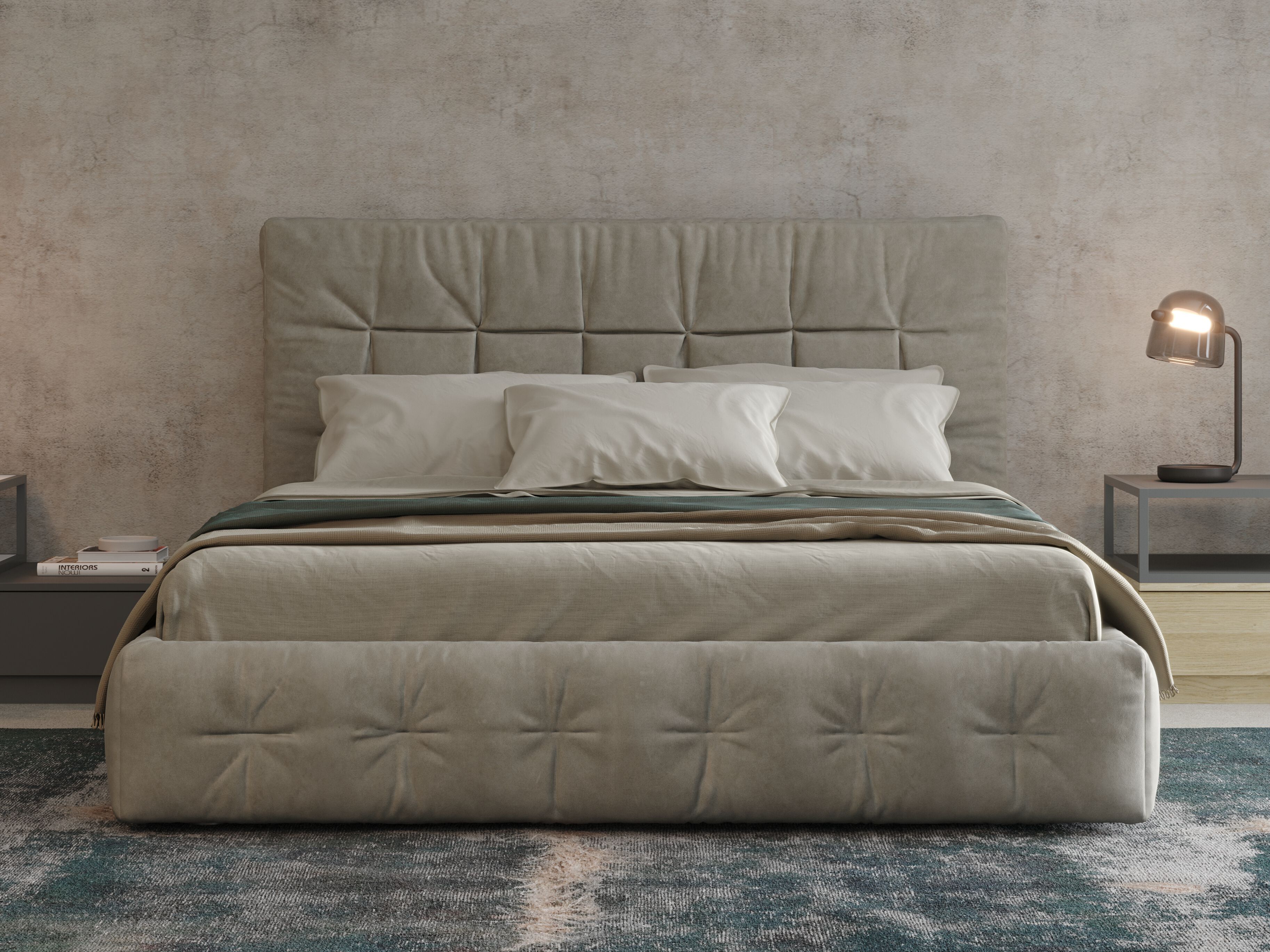 Двуспальная кровать для хранения ткани Giessegi GASTONE ARCH-00145924