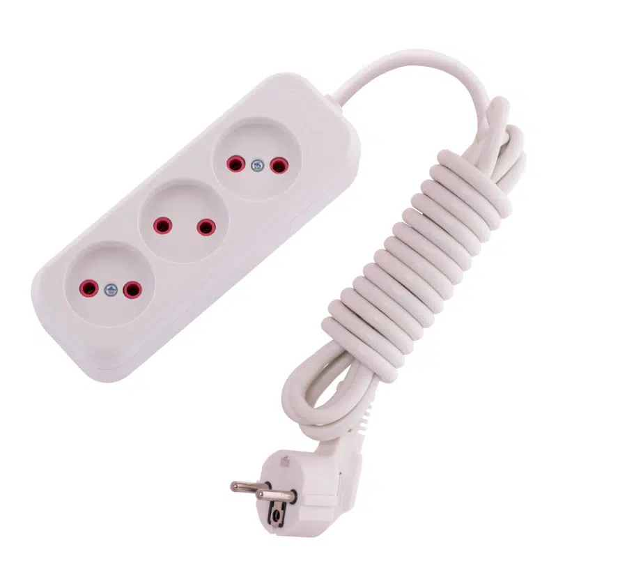 LILA Удлинитель бз 3 входа, 2 метра белый LEZARD 720-0303-303