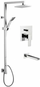 Remer Rubinetterie Душевая стойка со смесителем, лейкой и ручным душем Qubika cascata Qc09 s11