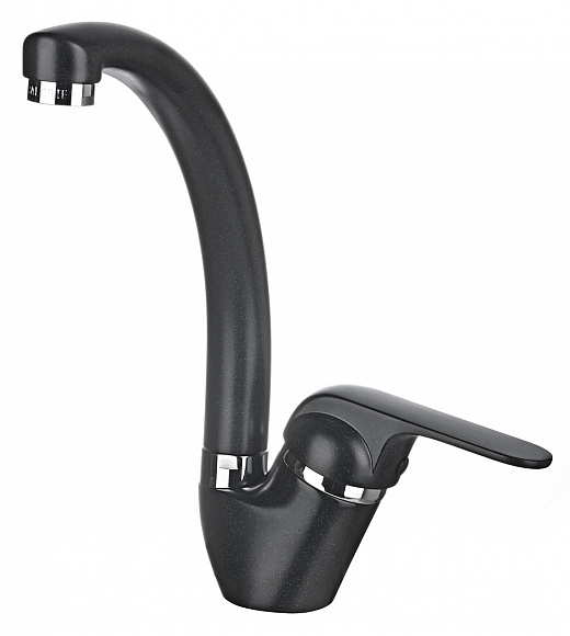 2024, ЧЁРНЫЙ, СМЕСИТЕЛЬ КУХОННЫЙ GRANULA 2024-ST178 - Вид №1