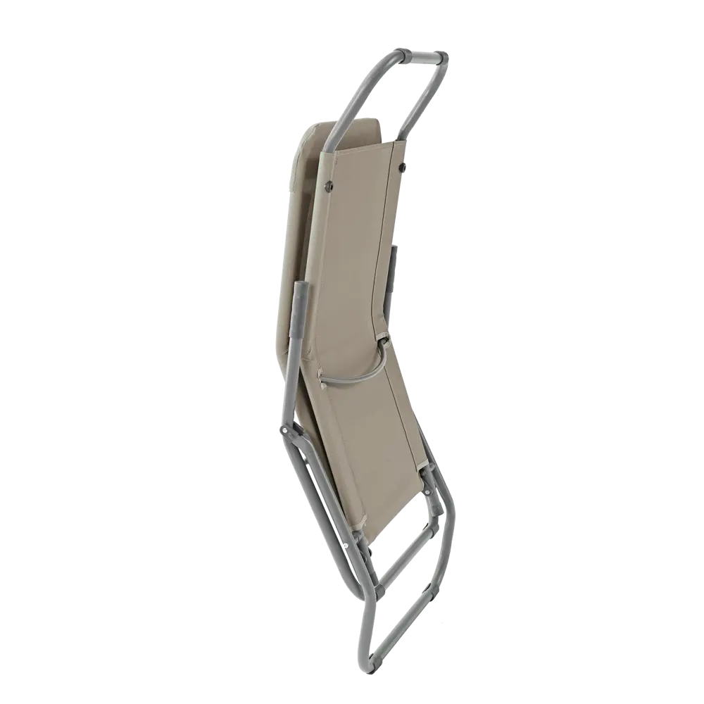 Шезлонг Veia Origami 137х61 см складной сталь/текстиль светло-серый Santreyd STLM-2050396 - Вид №3