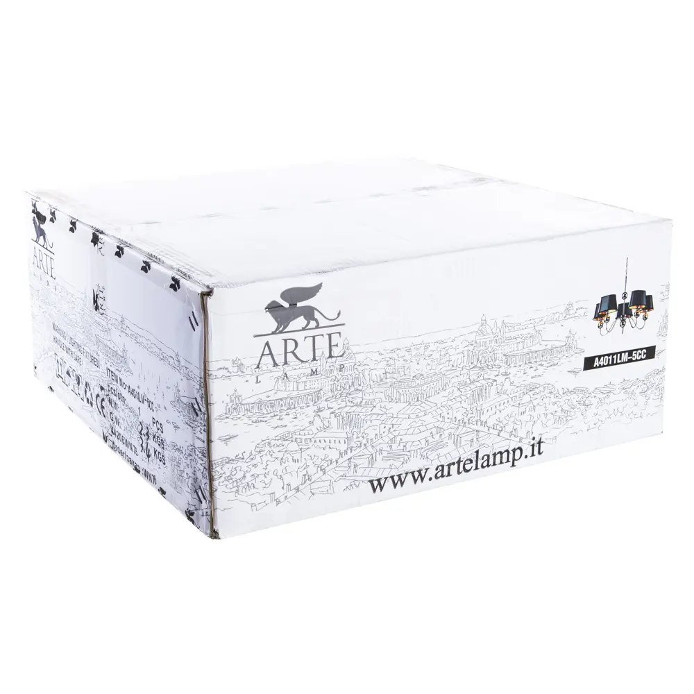 Люстра Turandot 5xE14x40 Вт, металл/пластик, цвет хром/мультиколор Arte Lamp STLM-2193531 - Вид №7