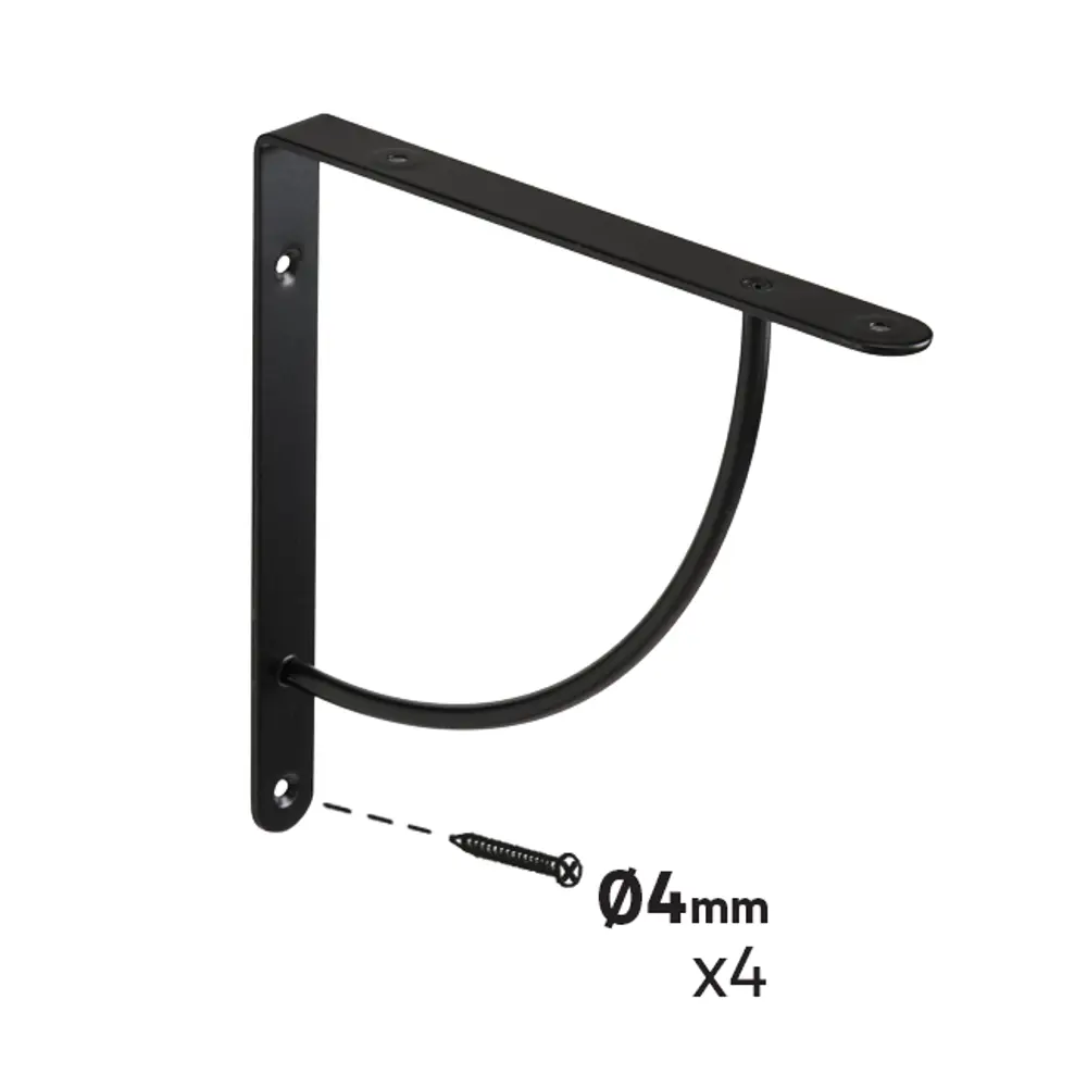 Утилитарный кронштейн Bi Bop 23x23 см нагрузка до 40 кг цвет черный Santreyd Bibop STLM-2139656 - Вид №3