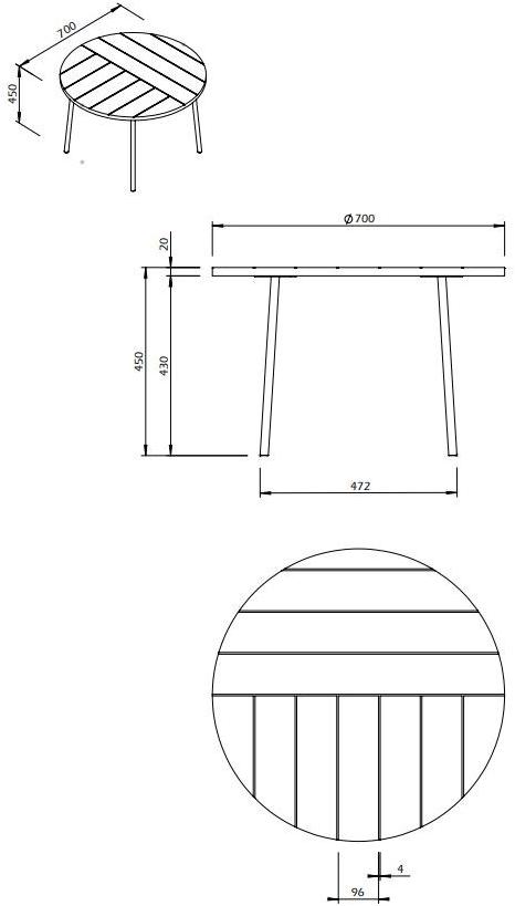 TemaHome Низкий круглый журнальный столик из мдф Ply 9003.628733 - Вид №11