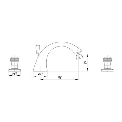 Смеситель MIGLIORE Axo Swarovski ML.AXO-625F.BR для биде - бронза, на 3 отверстия  - Вид №1