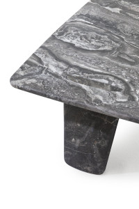 Мраморный квадратный низкий садовый столик