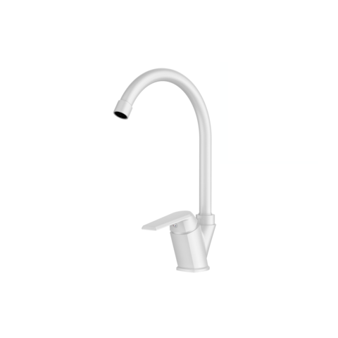 Orange OneLife P02-000w полимерный смеситель для кухни, цвет белый никель sun-id-1517133 - Вид №3