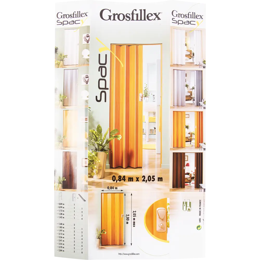 Дверь ПВХ Spacy 84x205 см, цвет металлик GROSFILLEX STLM-2037360 - Вид №2