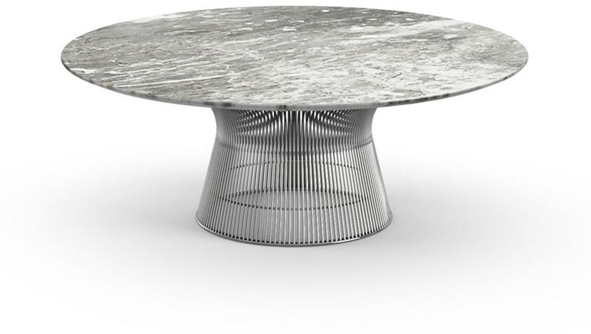 KNOLL Круглый журнальный столик из мрамора и стали Platner sun-id-1496293 - Вид №2