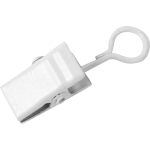 Крючок-зажим на кольцо d 20 мм для штор на штанговый карниз 3 см цвет жемчуг 10 шт