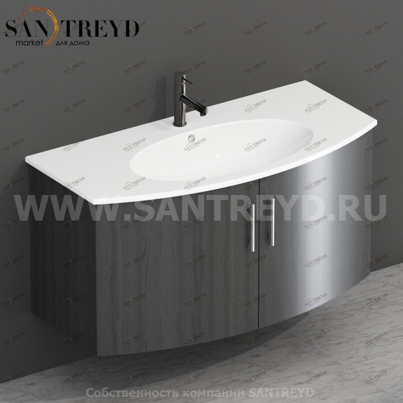 MDMA10Y6093 Тумба с двумя створками 98 см серая Globo 4ALL Италия Ceramica Globo