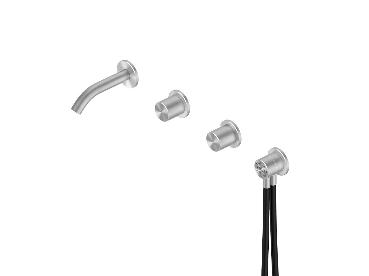 Настенные прогрессивные смесители с набором для душа и дозирующим горлышком Quadrodesign Hum ARCH-00124160 - Вид №1
