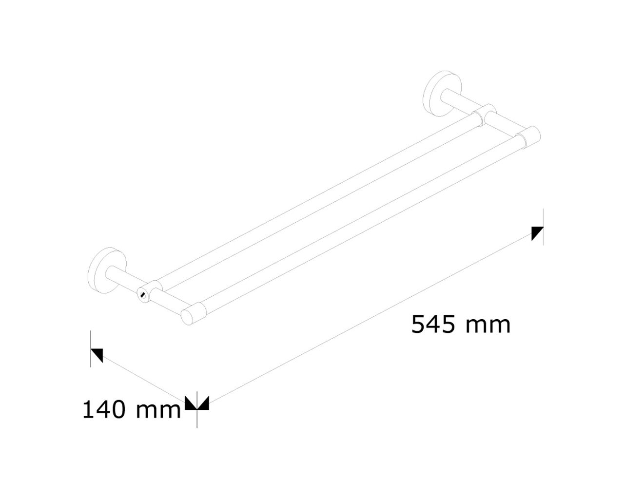 MHW07 Двойной полотенцесушитель L500 Merida  - Вид №1