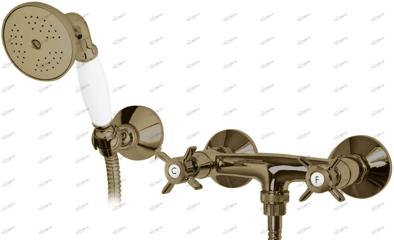 Смеситель для душа с ручным душем, шлангом 150 см и держателем CEZARES LORD-D-02-Bi