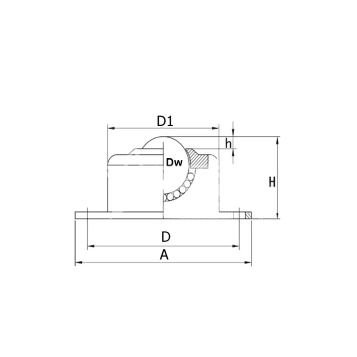 IS2218 Шариковая опора CY30A CS/CS ISKRA  - Вид №1