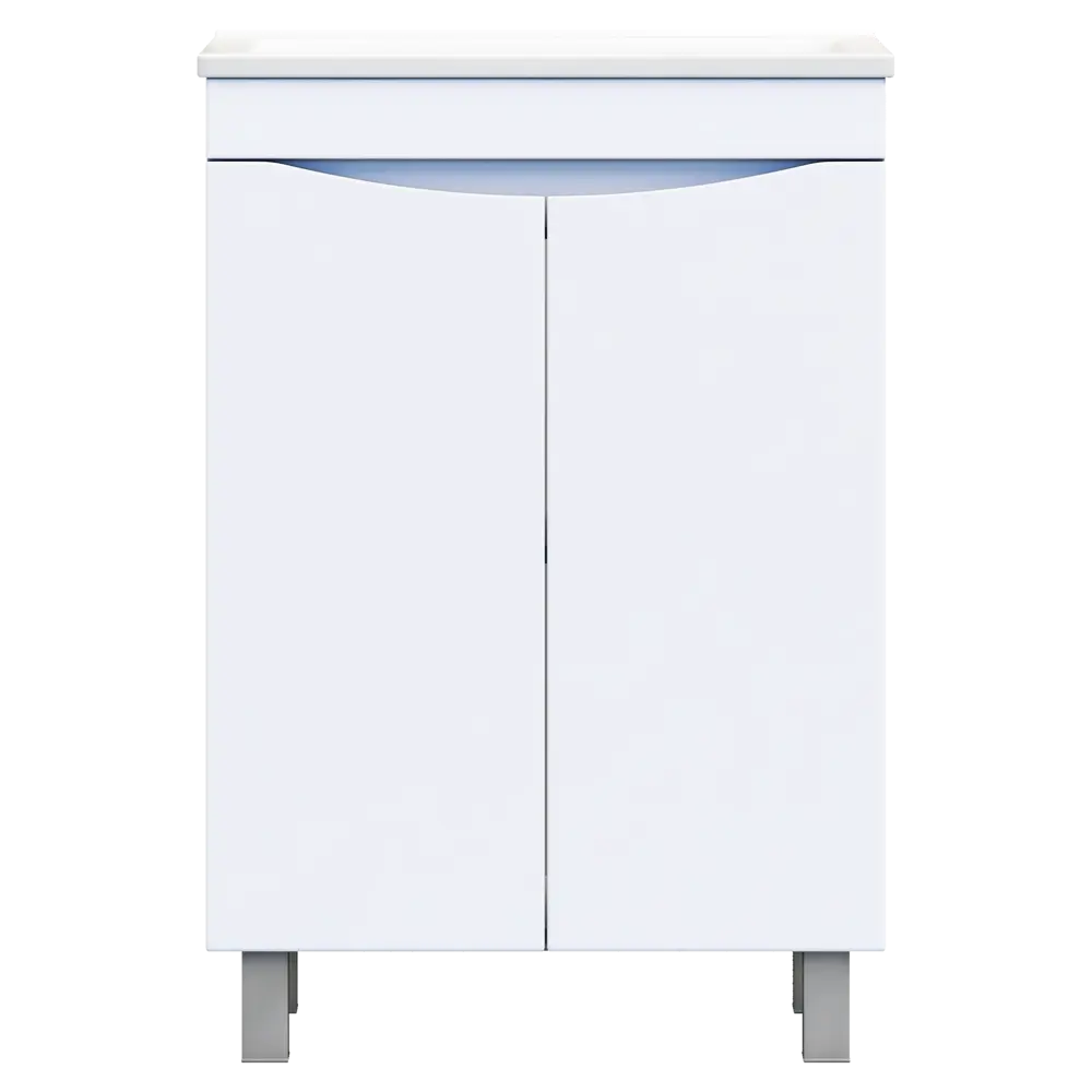 Тумба под раковину Vigo Emily Core 58.4х38.6х85 см ламинированная ДСП цвет белый STLM-2162141