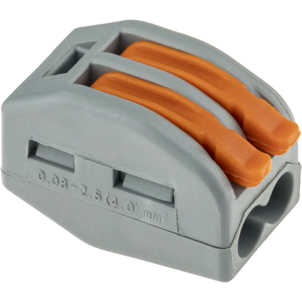 84746775 Клеммы соединительные монтажные с рычажком Duwi СМК 222-412 2-проводные 4мм² серые 20шт 26621 1 STLM-1112320  - Вид №1