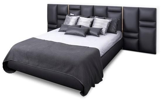 LUXXU Двуспальная кровать из кожи с обитым изголовьем sun-id-1410524 - Вид №1