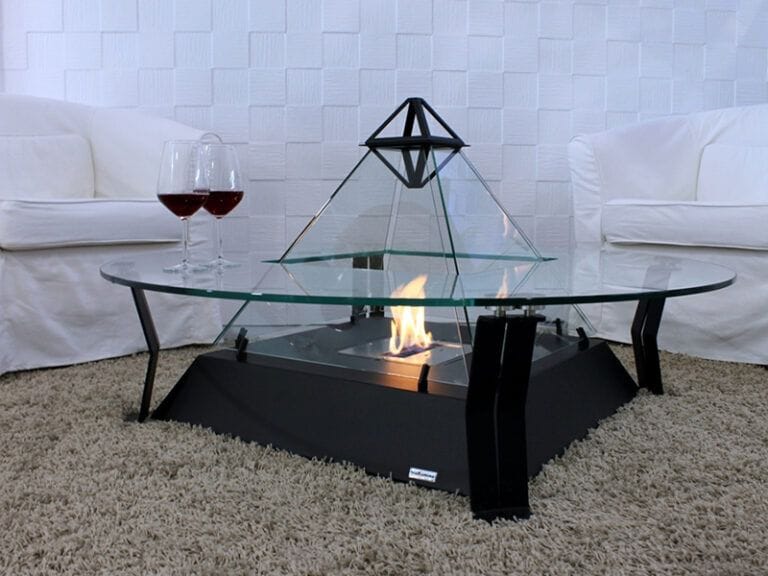 Отдельно стоящий камин с панорамным стеклом bioKamino CRYSTAL LOUVRE ARCH-00138063 - Вид №8