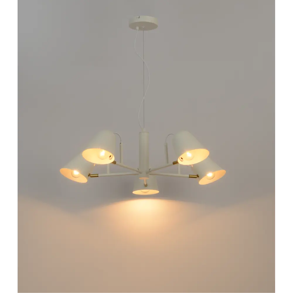 Люстра подвесная Sarro 5 ламп 15 м² цвет белый KREAFORTA STLM-2078571