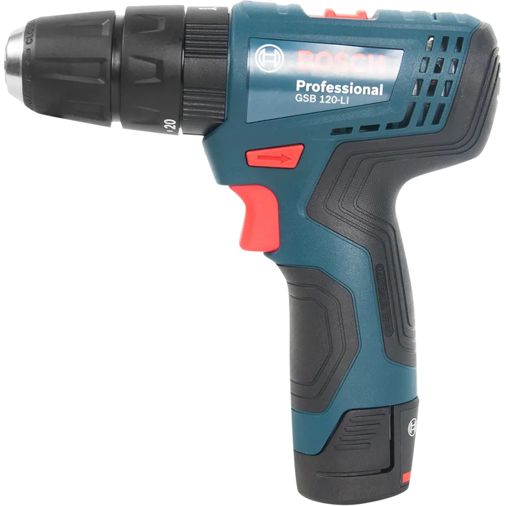 Дрель-шуруповерт аккумуляторная ударная Bosch Professional GSB 120 06019G8100, 12 В Li-ion 2x2 Ач STLM-2087275 - Вид №2