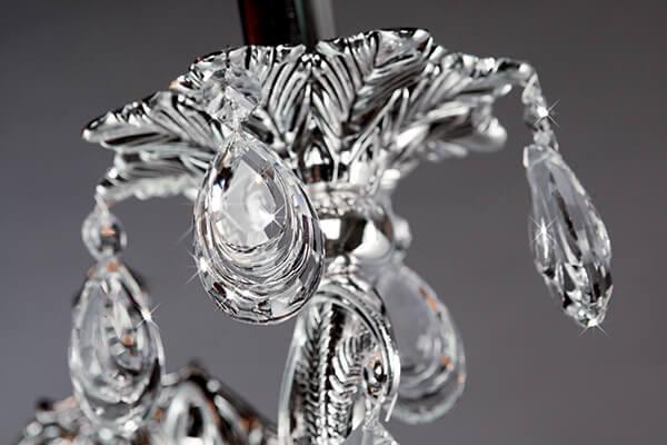 Бра хрустальное на 2 лампы хром Bogates 405/2 BOGATES СВЕЧА 00-3931043 Прозрачный;хром  - Вид №1