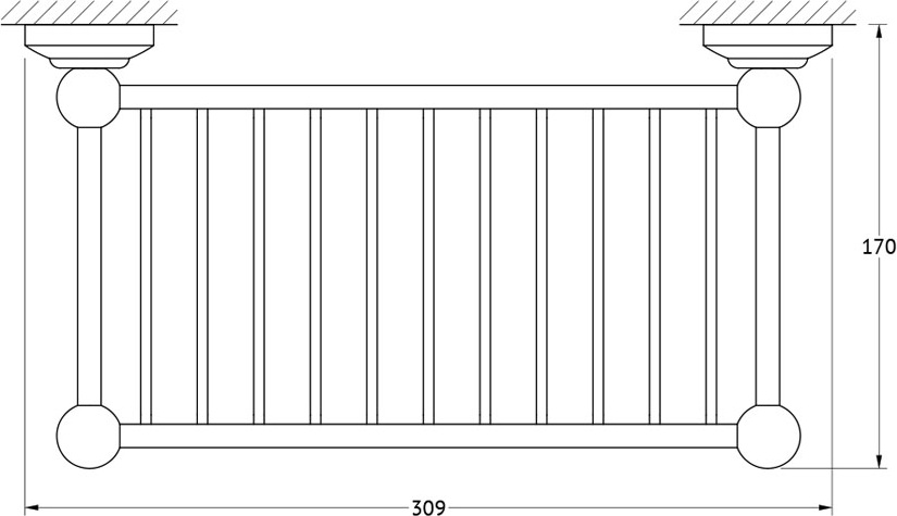 STI 207 Полочка-решетка 31 cm 3SC STILMAR GOLD Treesseci 3SC - Вид №1