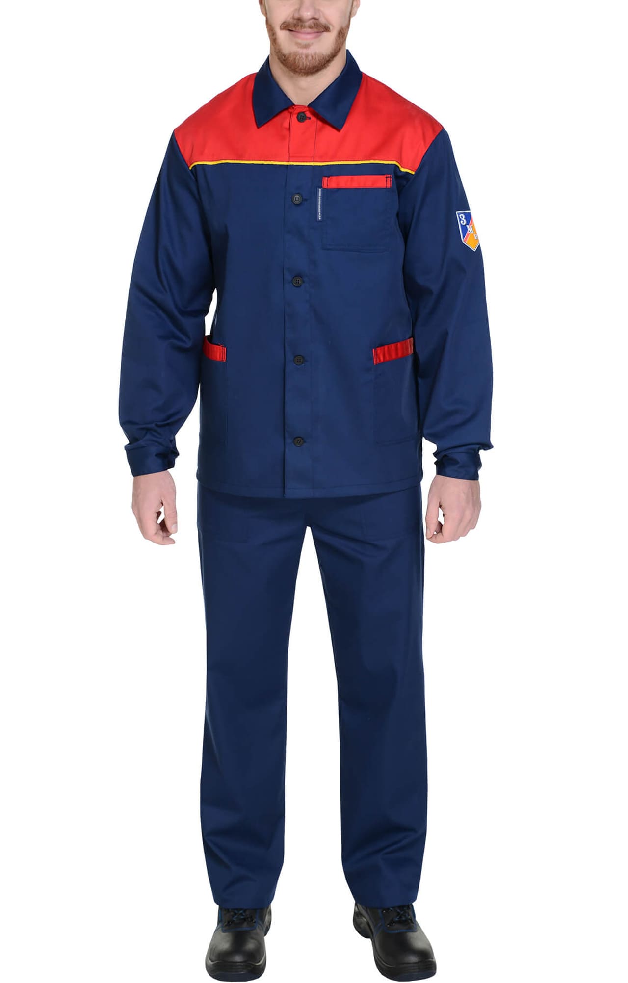 65444 Костюм "Труд" рабочий темно-синий красный  Летняя спецодежда  размер 52-54/182-188  - Вид №9