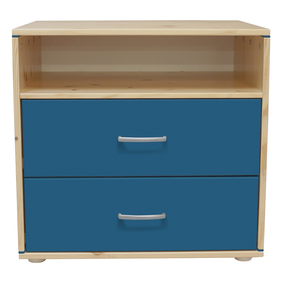 Комод Flexa Classiс storage с 2 выдвижными ящиками и 1 полкой, лакированный/голубой 812431413 - Вид №1