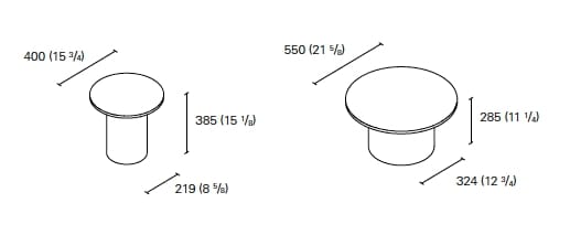 Круглый стальной журнальный столик e15 ENOKI METAL ARCH-00007268 - Вид №6