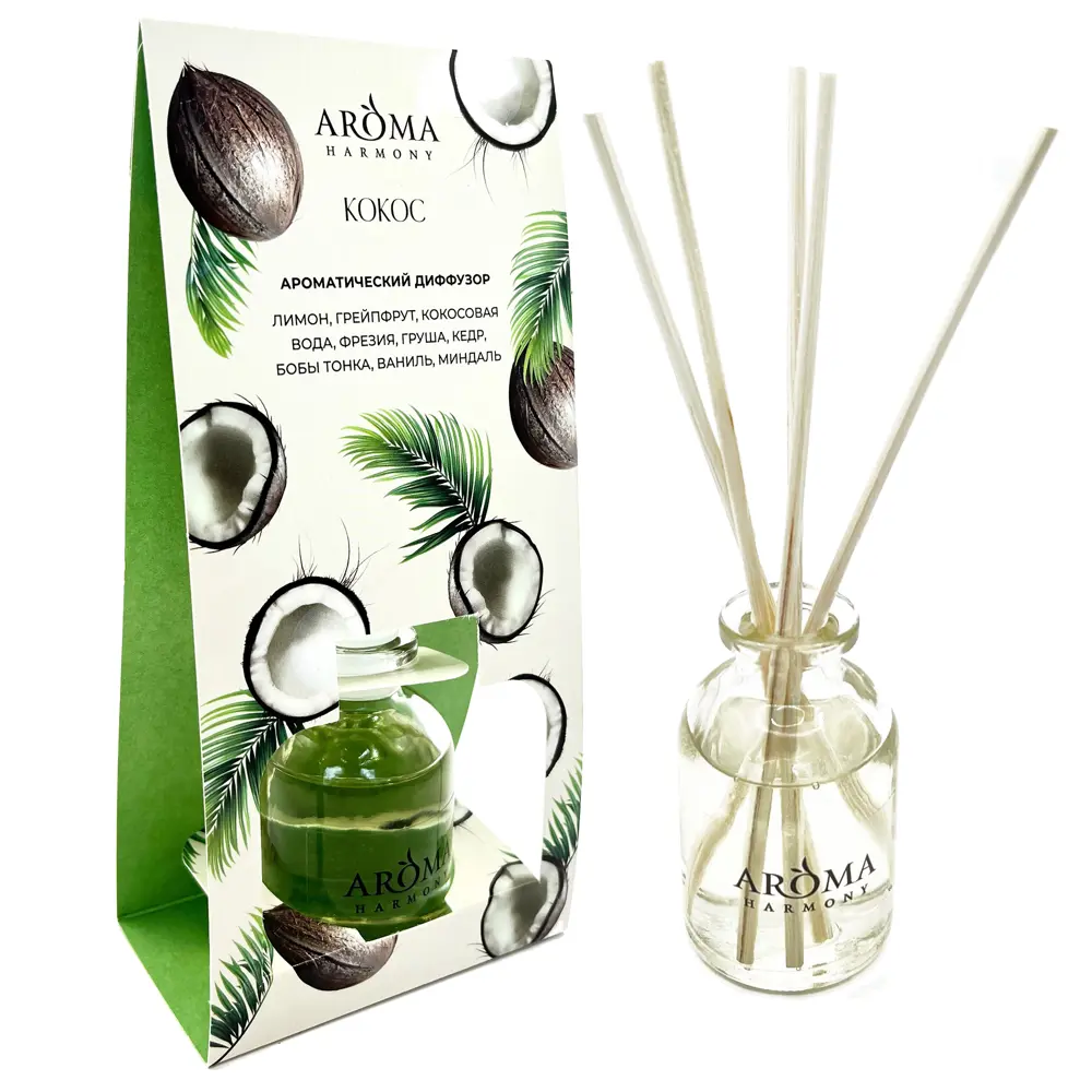 Ароматический диффузор Aroma Harmony Кокос 30 мл 89387520 STLM-2108238  - Вид №1