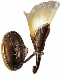 Possoni Illuminazione Настенный светильник из ржавчины / сусального золота и янтарного стекла Creamy 315/a1