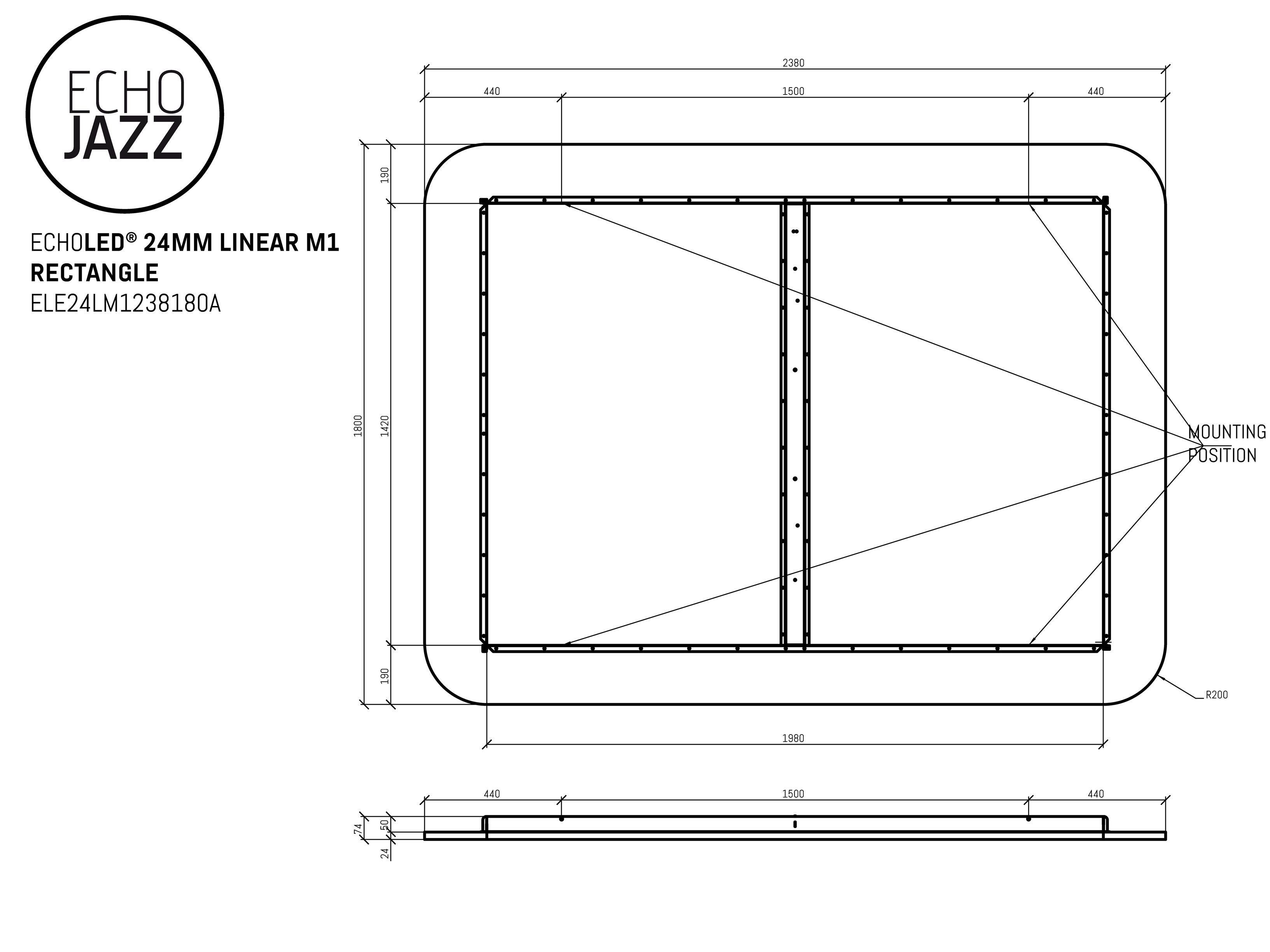 Подвесная акустическая панель ECHOJAZZ ECHOLED® LINEAR ARCH-00130645 - Вид №6