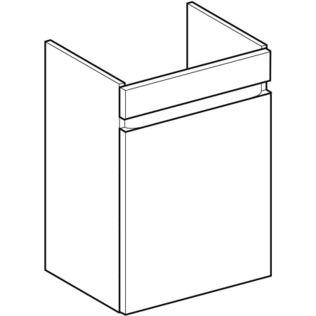 501.902.JK.1 Шкафчик для раковины Geberit Renova Plan, с одной дверью Geberit  - Вид №12