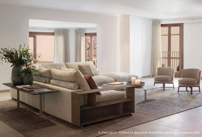 Flexform Модульный тканевый диван с вещевым ящиком Groundpiece sun-id-1444149 - Вид №8