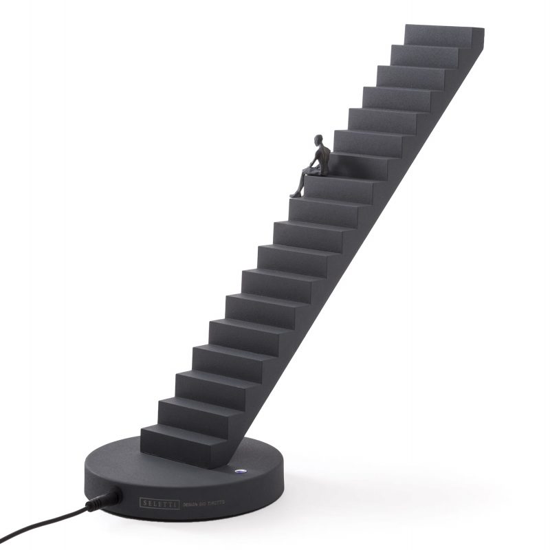 Настольная лампа черная с диммером 37х42 см Verso antracite 01490 ANT SELETTI НЕОБЫЧНЫЕ 00-3882465 Коричневый;черный  - Вид №4