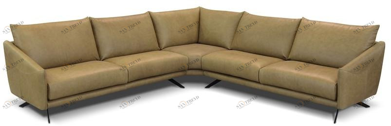 Rossini Sofas Угловой диван в коже Atene sun-id-1443322