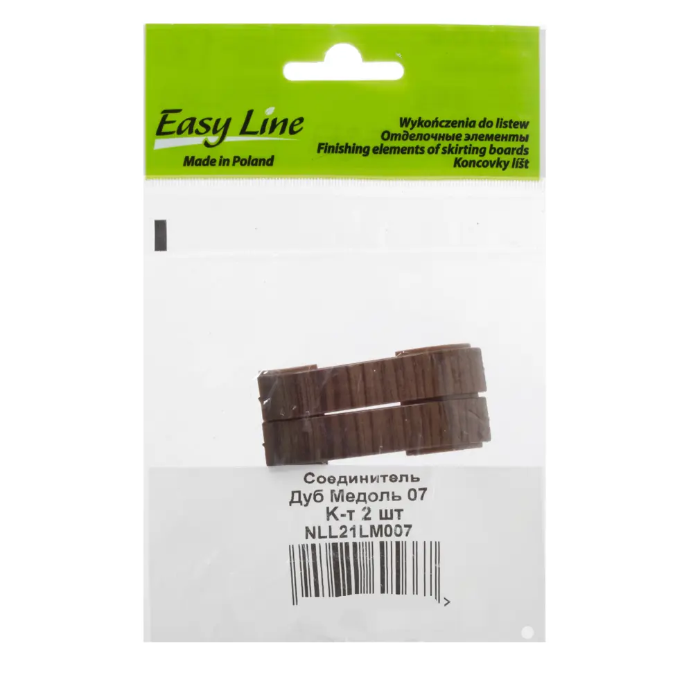Соединитель для плинтуса Easy Line 07, Дуб Медоль, 2 шт Santreyd STLM-2185308 - Вид №2
